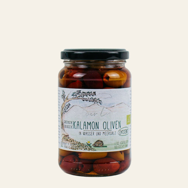 PREMIUM BIO KALAMON OLIVEN OHNE KERN IN LAKE aus Griechenland - in Kooperation mit Silver Leaf